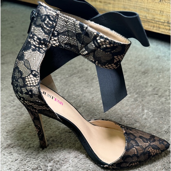 JustFab - Giada - Black Ribbon bow with lace - Picture 4 of 8